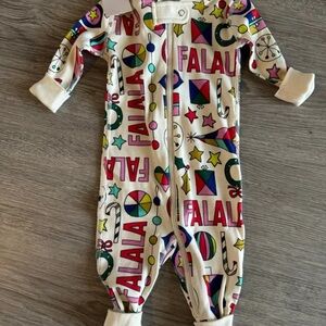 Hanna Anderson Christmas Zip PJ’s 100% Organic Cotton New $44